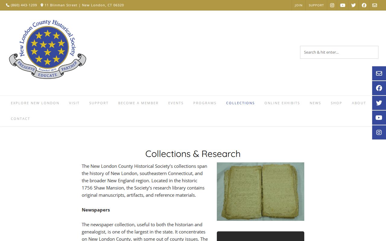 New London city directory collections and local archival materials
