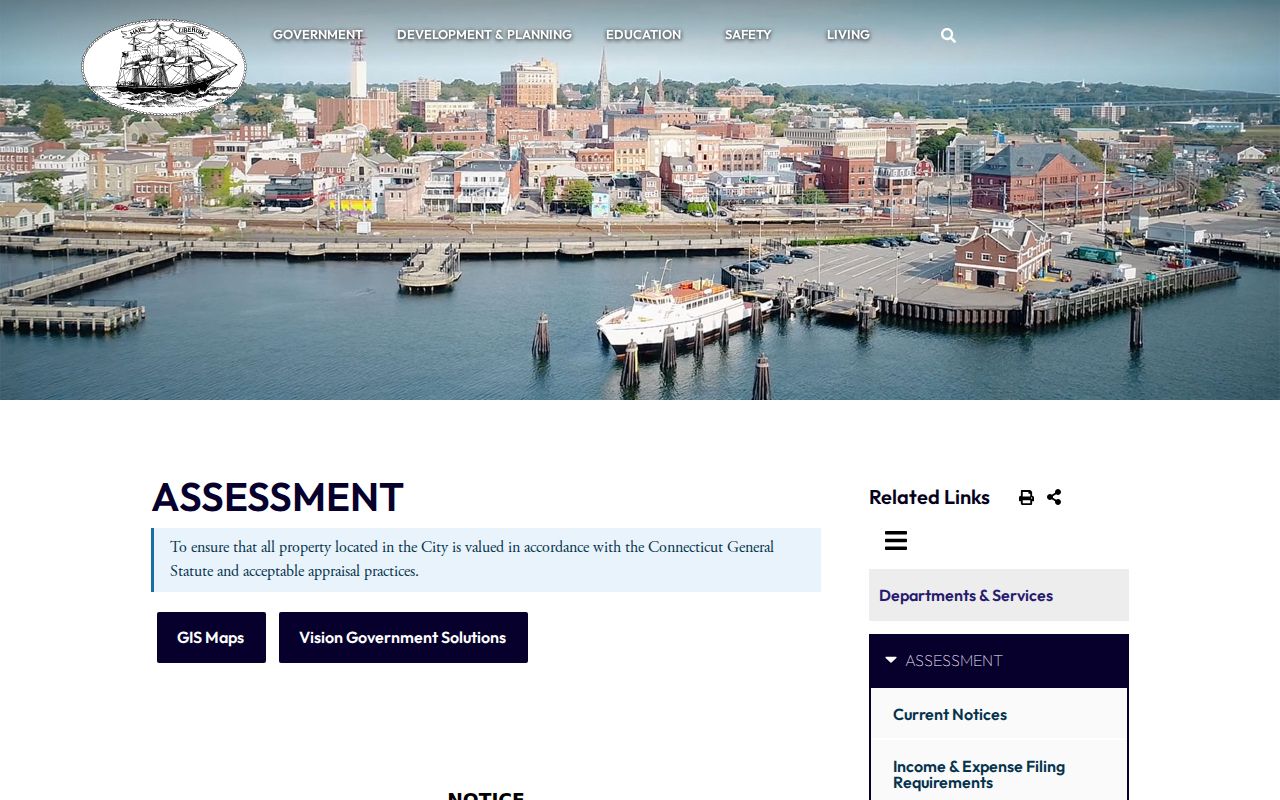 New London residents directory assessor and parcel map source