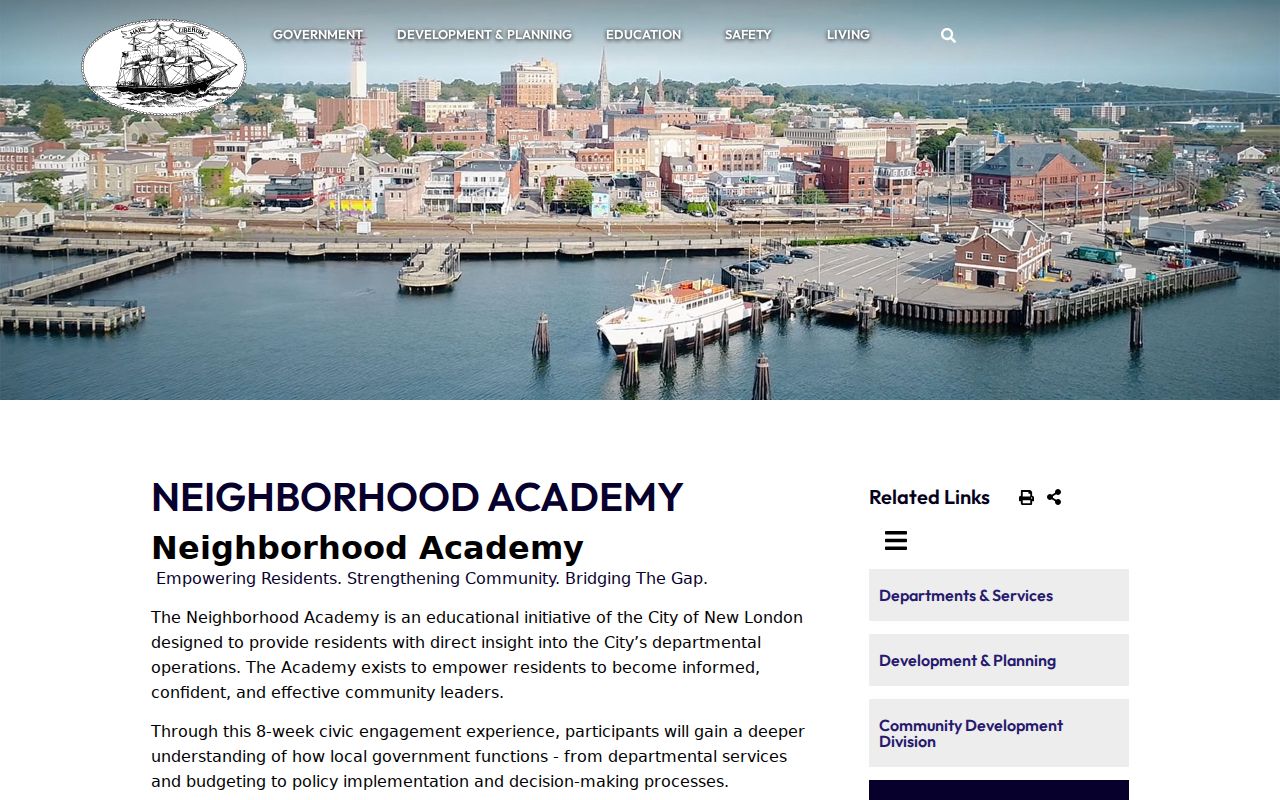 New London neighbors view of the Neighborhood Academy civic resource