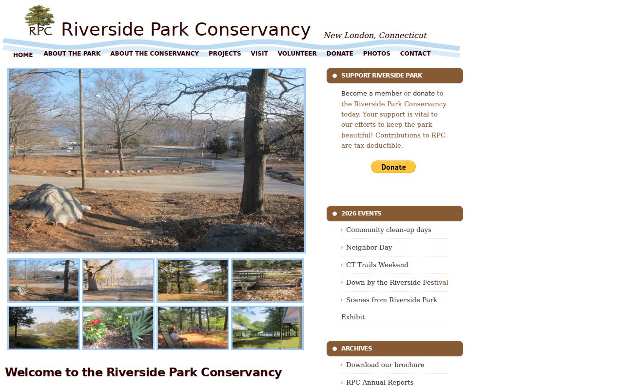 New London neighbors Riverside Park Conservancy and Northeast New London context