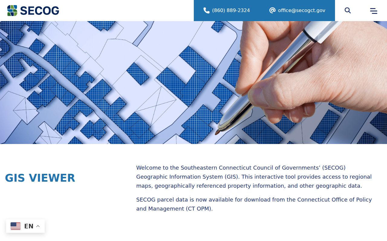 New London street directory southeastern Connecticut regional GIS viewer