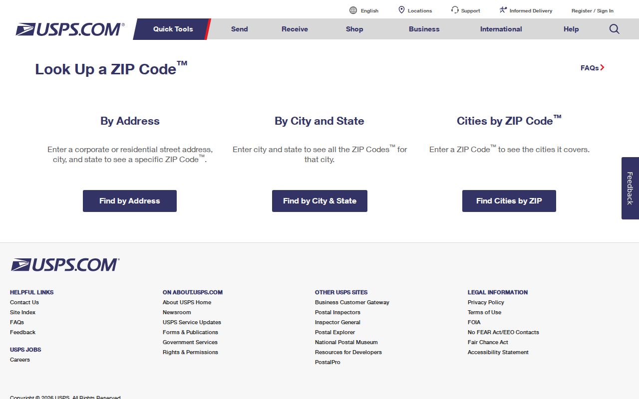 New London ZIP code view of USPS address, city, and ZIP lookup modes